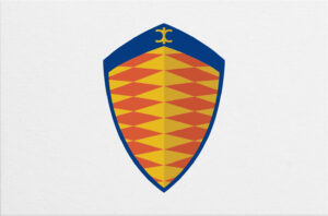 Koenigsegg crest emblem.